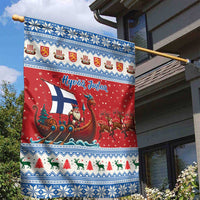 Finland Viking Santa Christmas Garden Flag Funny Reindeer Norse Xmas - Wonder Print Shop