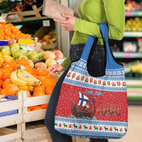 Finland Viking Santa Christmas Grocery Bag Funny Reindeer Norse Xmas - Wonder Print Shop