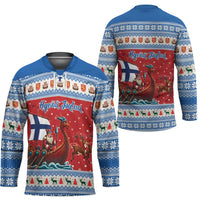 Finland Viking Santa Christmas Hockey Jersey Funny Reindeer Norse Xmas - Wonder Print Shop