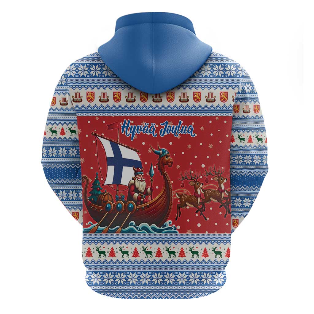 Finland Viking Santa Christmas Hoodie Funny Reindeer Norse Xmas - Wonder Print Shop