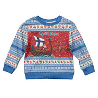 Finland Viking Santa Christmas Kid Ugly Christmas Sweater Funny Reindeer Norse Xmas - Wonder Print Shop