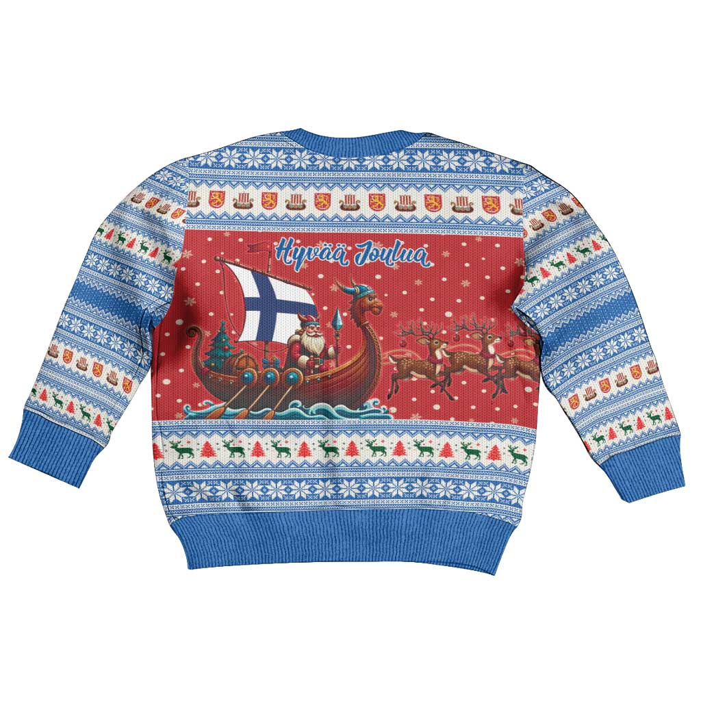 Finland Viking Santa Christmas Kid Ugly Christmas Sweater Funny Reindeer Norse Xmas - Wonder Print Shop