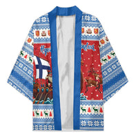 Finland Viking Santa Christmas Kimono Funny Reindeer Norse Xmas - Wonder Print Shop