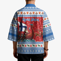 Finland Viking Santa Christmas Kimono Funny Reindeer Norse Xmas - Wonder Print Shop