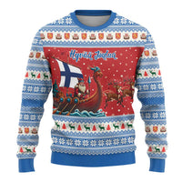 Finland Viking Santa Christmas Ugly Christmas Sweater Funny Reindeer Norse Xmas - Wonder Print Shop
