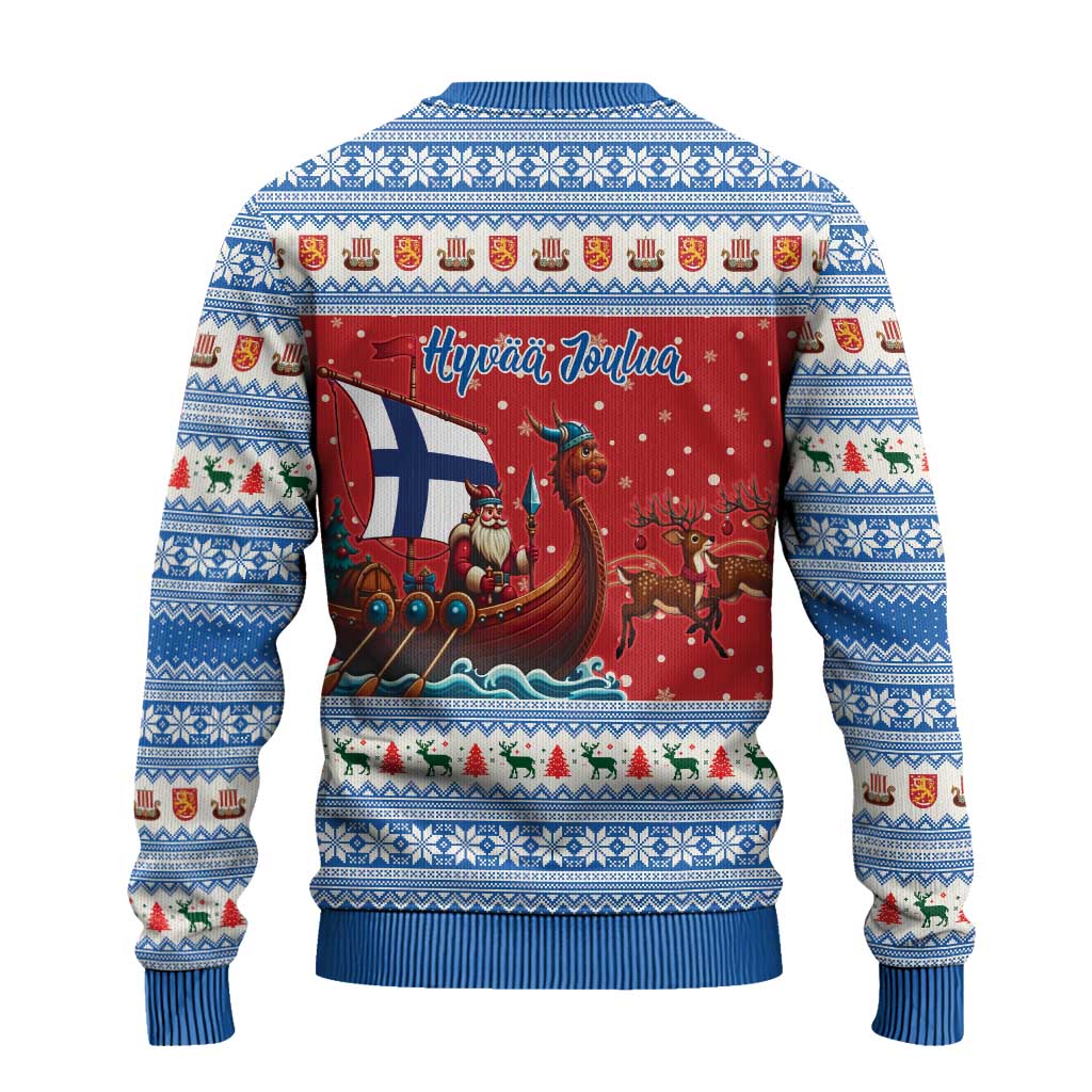 Finland Viking Santa Christmas Ugly Christmas Sweater Funny Reindeer Norse Xmas - Wonder Print Shop