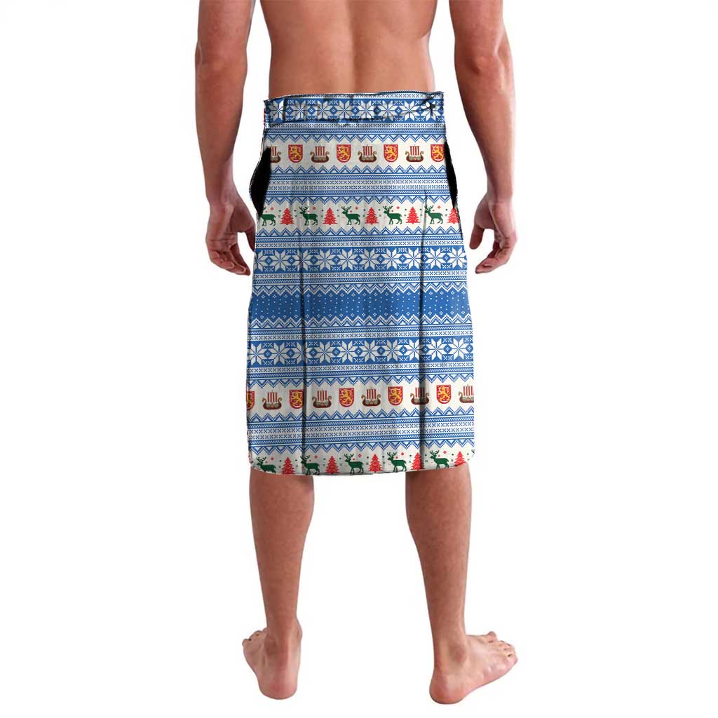 Finland Viking Santa Christmas Lavalava Funny Reindeer Norse Xmas - Wonder Print Shop