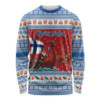 Finland Viking Santa Christmas Long Sleeve Shirt Funny Reindeer Norse Xmas - Wonder Print Shop