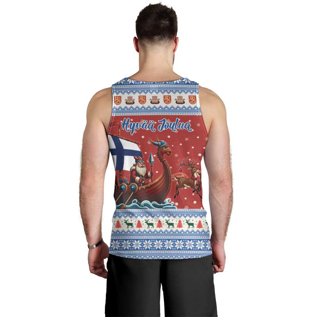 Finland Viking Santa Christmas Men Tank Top Funny Reindeer Norse Xmas - Wonder Print Shop