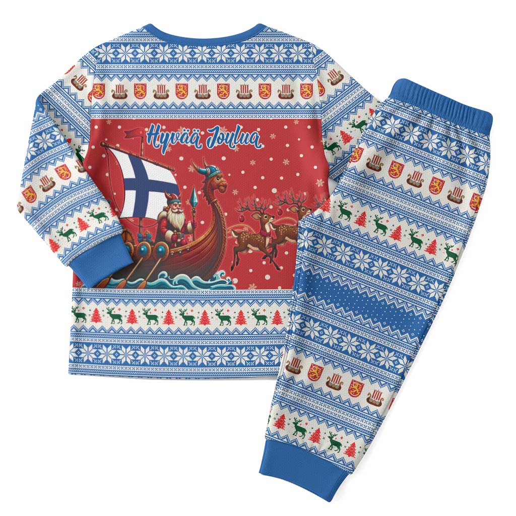 Finland Viking Santa Christmas Pajama Set Funny Reindeer Norse Xmas - Wonder Print Shop