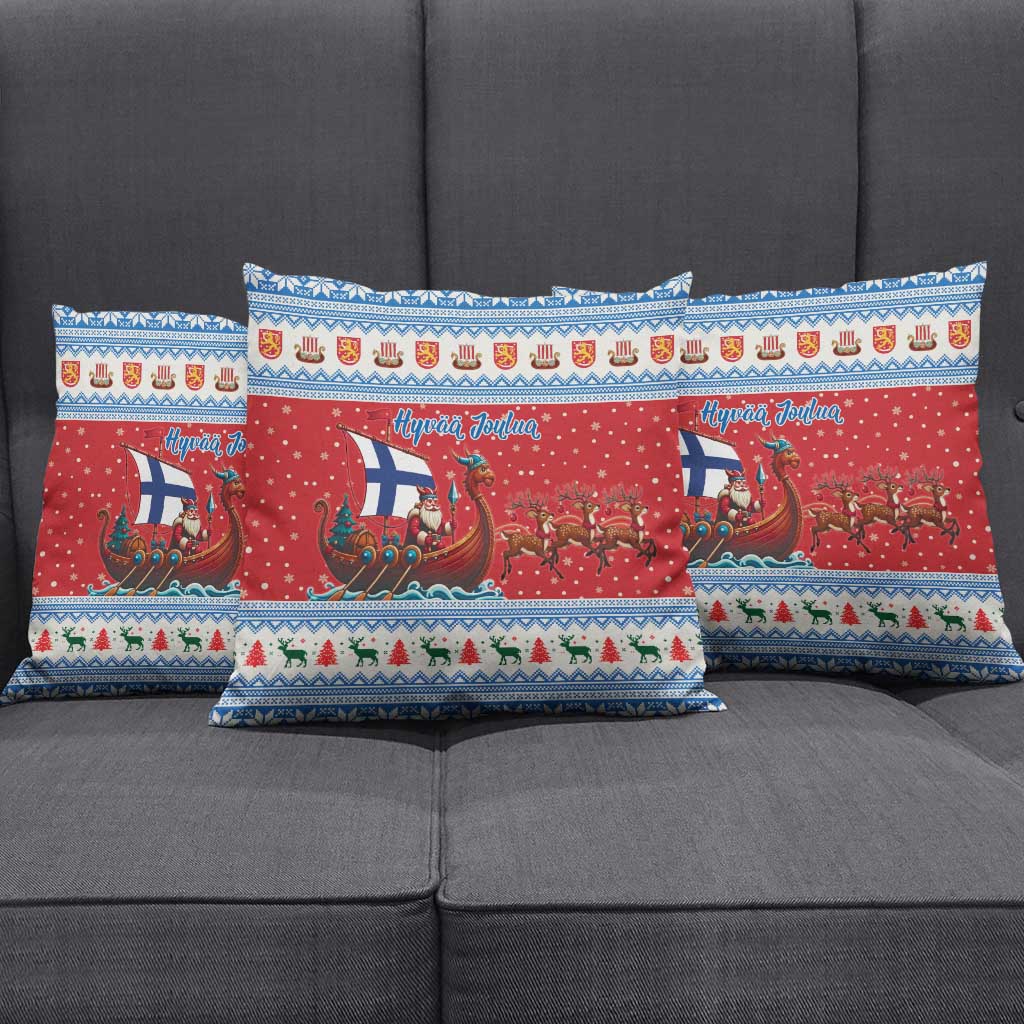 Finland Viking Santa Christmas Pillow Cover Funny Reindeer Norse Xmas - Wonder Print Shop