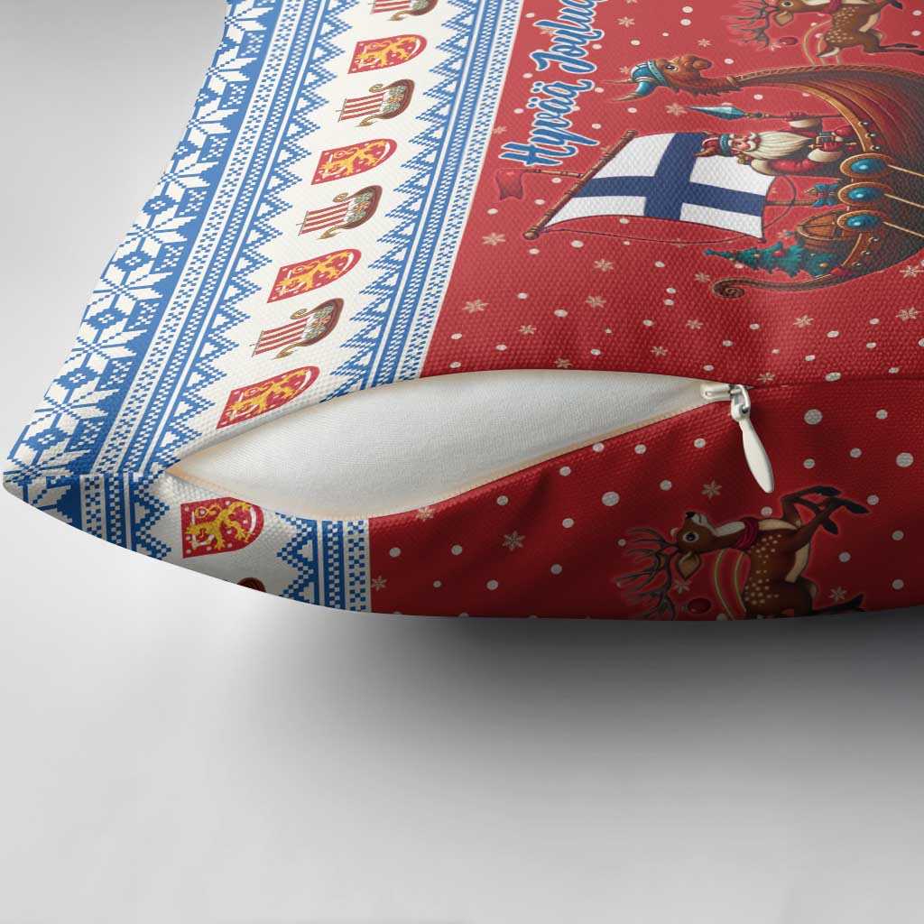 Finland Viking Santa Christmas Pillow Cover Funny Reindeer Norse Xmas - Wonder Print Shop