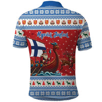 Finland Viking Santa Christmas Polo Shirt Funny Reindeer Norse Xmas - Wonder Print Shop