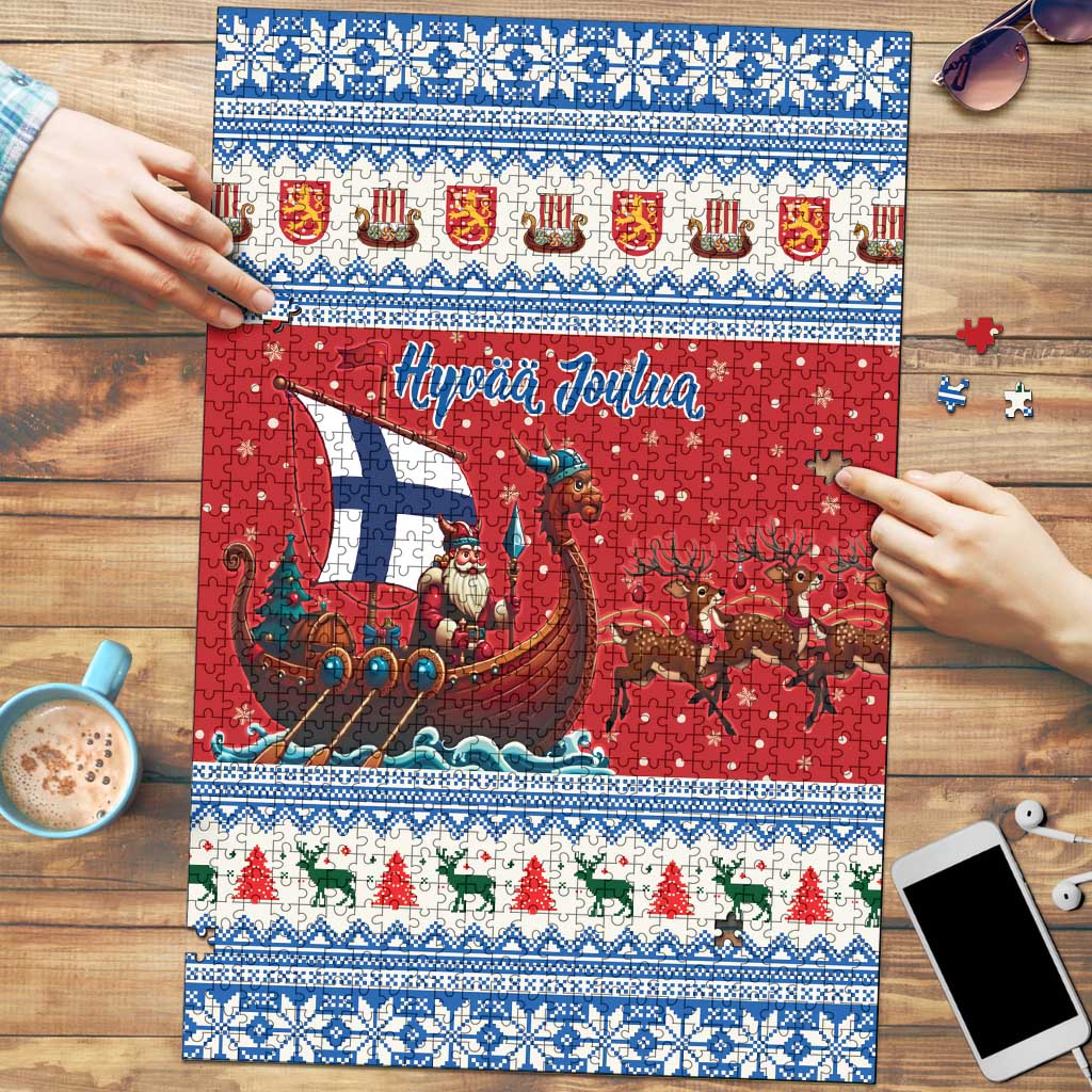 Finland Viking Santa Christmas Puzzle Funny Reindeer Norse Xmas - Wonder Print Shop