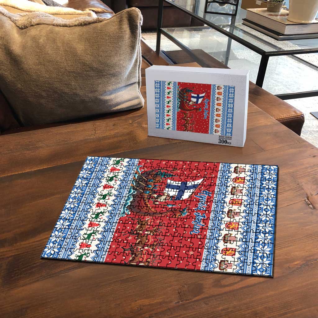 Finland Viking Santa Christmas Puzzle Funny Reindeer Norse Xmas - Wonder Print Shop