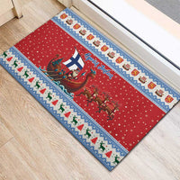 Finland Viking Santa Christmas Rubber Doormat Funny Reindeer Norse Xmas - Wonder Print Shop