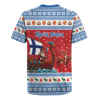 Finland Viking Santa Christmas Rugby Jersey Funny Reindeer Norse Xmas - Wonder Print Shop