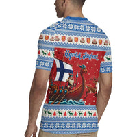 Finland Viking Santa Christmas Rugby Jersey Funny Reindeer Norse Xmas - Wonder Print Shop