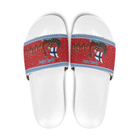 Finland Viking Santa Christmas Slide Sandals Funny Reindeer Norse Xmas - Wonder Print Shop