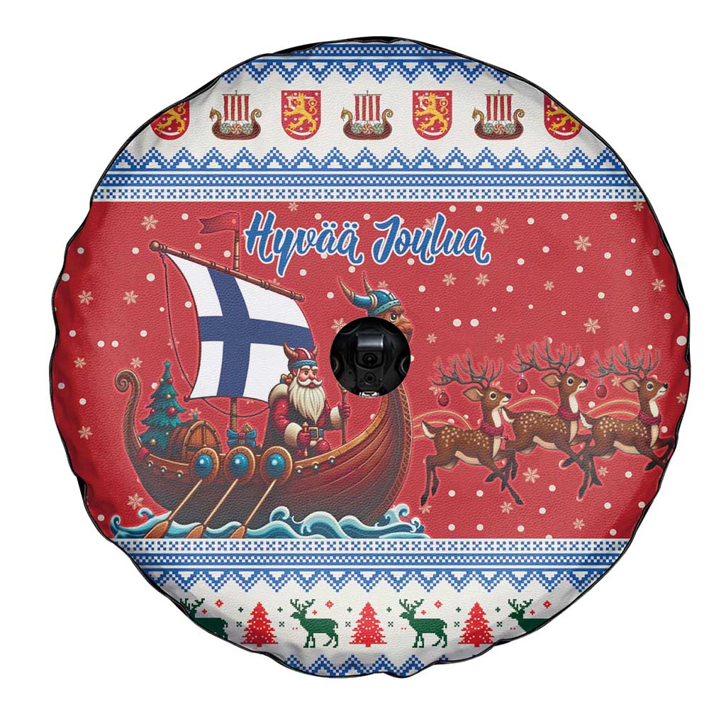 Finland Viking Santa Christmas Spare Tire Cover Funny Reindeer Norse Xmas - Wonder Print Shop