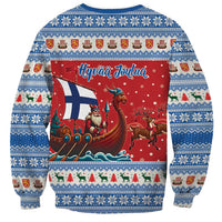 Finland Viking Santa Christmas Sweatshirt Funny Reindeer Norse Xmas - Wonder Print Shop