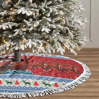 Finland Viking Santa Christmas Tree Skirt Funny Reindeer Norse Xmas - Wonder Print Shop