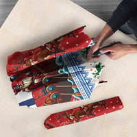 Finland Viking Santa Christmas Umbrella Funny Reindeer Norse Xmas - Wonder Print Shop