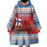 Finland Viking Santa Christmas Wearable Blanket Hoodie Funny Reindeer Norse Xmas - Wonder Print Shop