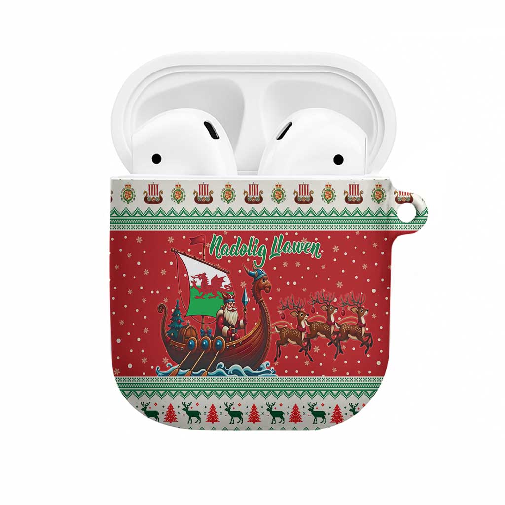 Wales Viking Santa Christmas AirPods Case Funny Reindeer Norse Xmas - Wonder Print Shop