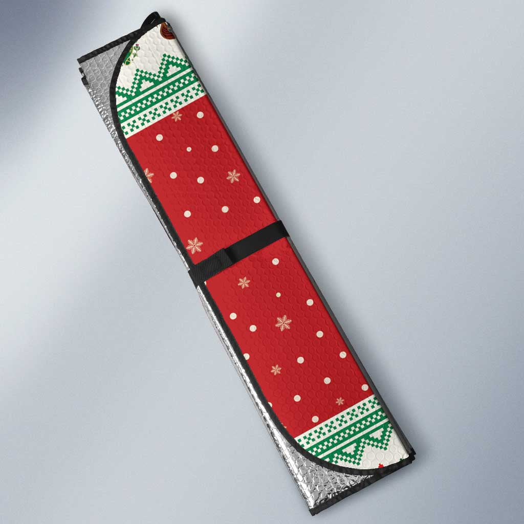 Wales Viking Santa Christmas Auto Sun Shade Funny Reindeer Norse Xmas - Wonder Print Shop