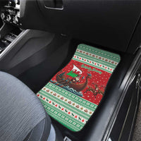 Wales Viking Santa Christmas Car Mats Funny Reindeer Norse Xmas - Wonder Print Shop