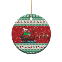 Wales Viking Santa Christmas Ceramic Ornament Funny Reindeer Norse Xmas - Wonder Print Shop