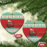 Wales Viking Santa Christmas Ceramic Ornament Funny Reindeer Norse Xmas - Wonder Print Shop