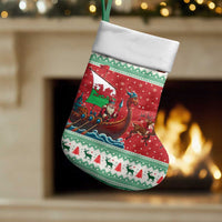 Wales Viking Santa Christmas Stocking Funny Reindeer Norse Xmas - Wonder Print Shop