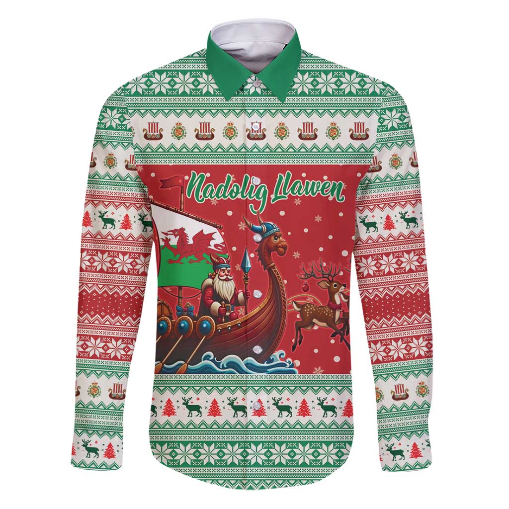 Wales Viking Santa Christmas Family Matching Puletasi and Hawaiian Shirt Funny Reindeer Norse Xmas - Wonder Print Shop