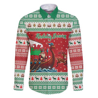 Wales Viking Santa Christmas Family Matching Puletasi and Hawaiian Shirt Funny Reindeer Norse Xmas - Wonder Print Shop