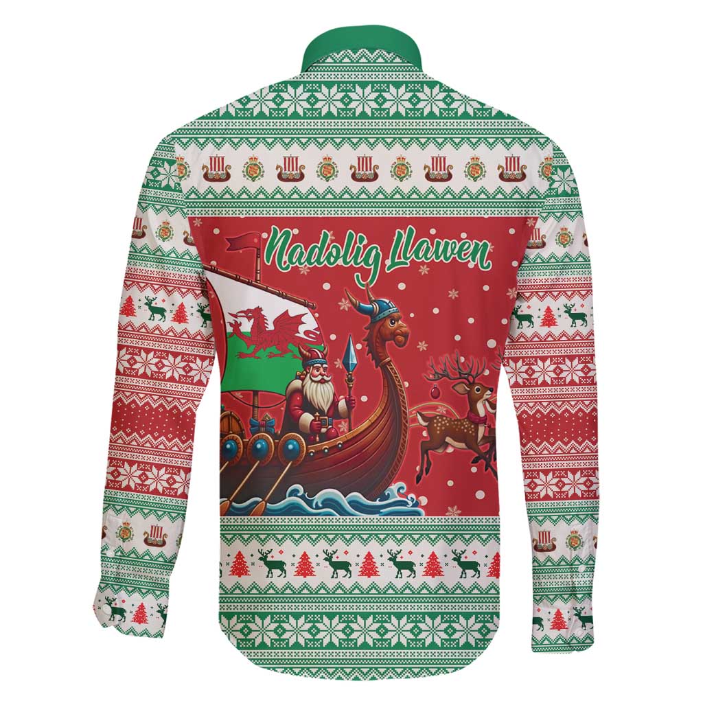 Wales Viking Santa Christmas Family Matching Puletasi and Hawaiian Shirt Funny Reindeer Norse Xmas - Wonder Print Shop