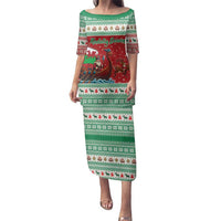 Wales Viking Santa Christmas Family Matching Puletasi and Hawaiian Shirt Funny Reindeer Norse Xmas - Wonder Print Shop