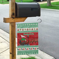 Wales Viking Santa Christmas Garden Flag Funny Reindeer Norse Xmas - Wonder Print Shop
