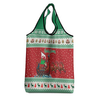 Wales Viking Santa Christmas Grocery Bag Funny Reindeer Norse Xmas - Wonder Print Shop