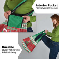 Wales Viking Santa Christmas Grocery Bag Funny Reindeer Norse Xmas - Wonder Print Shop