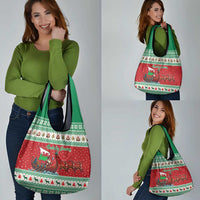 Wales Viking Santa Christmas Grocery Bag Funny Reindeer Norse Xmas - Wonder Print Shop