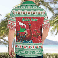 Wales Viking Santa Christmas Hawaiian Shirt Funny Reindeer Norse Xmas - Wonder Print Shop