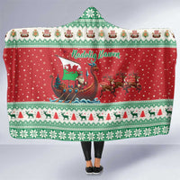 Wales Viking Santa Christmas Hooded Blanket Funny Reindeer Norse Xmas - Wonder Print Shop