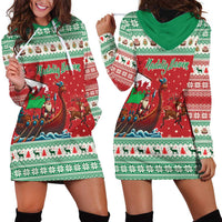 Wales Viking Santa Christmas Hoodie Dress Funny Reindeer Norse Xmas - Wonder Print Shop