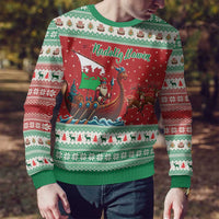 Wales Viking Santa Christmas Ugly Christmas Sweater Funny Reindeer Norse Xmas - Wonder Print Shop