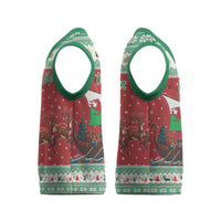 Wales Viking Santa Christmas Knitted V-Neck Vest Funny Reindeer Norse Xmas - Wonder Print Shop