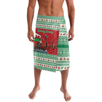 Wales Viking Santa Christmas Lavalava Funny Reindeer Norse Xmas - Wonder Print Shop
