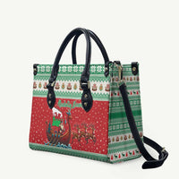 Wales Viking Santa Christmas Leather Bag Funny Reindeer Norse Xmas - Wonder Print Shop
