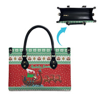 Wales Viking Santa Christmas Leather Bag Funny Reindeer Norse Xmas - Wonder Print Shop